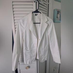 Ralph Lauren Cotton Blazer Jacket Women Size 2 Single Breasted